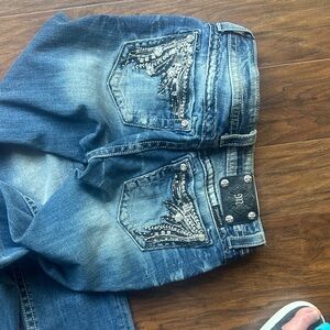 Miss Me Embellished Blue Boot Cut Jeans